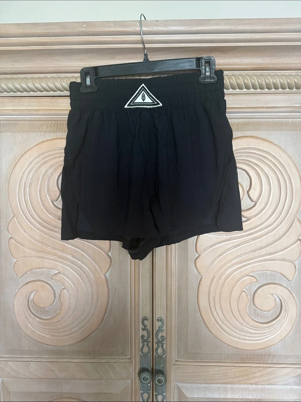 FP Movement by Free People Black Athletic Shorts with Logo Patch